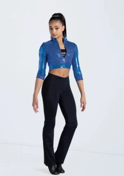 Weissman Cropped Sequin Jacket -Dance Clothing Store 14236 royal 919 96524.1678889060