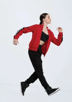Weissman Sequin Striped Track Jacket