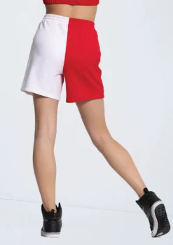 Weissman Two Tone French Terry Shorts -Dance Clothing Store 14329 red 10001 96410.1698816786