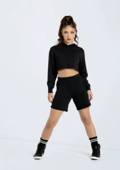 Weissman French Terry Pull-On Shorts -Dance Clothing Store AH10417 black AH12500 black 802 34113.1698840264