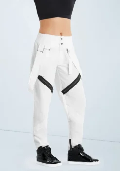Weissman Pop Star Pants With Straps -Dance Clothing Store AH10511 white 429 29838.1678890518