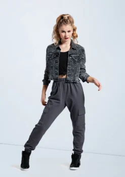 Weissman French Terry Cargo Pants -Dance Clothing Store AH11507 blackacidwash AH12728 gray 037 70224.1697719843