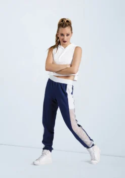 Weissman Sporty Mesh Jogger Pants -Dance Clothing Store AH11754 navy 6856 32832.1698840265
