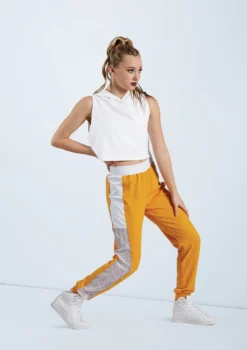 Weissman Sporty Mesh Jogger Pants -Dance Clothing Store AH11754 saffron 6919 23401.1648856767