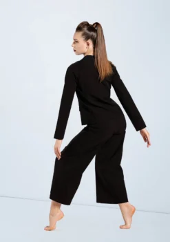 Weissman Stretch Suit Blazer -Dance Clothing Store AH12576 SH11076 AH12577 eblack 482 47531.1678890656