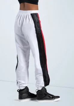 Weissman Sporty Stripe Jogger Pants -Dance Clothing Store AH12719 white 667 47820.1678890677
