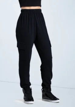 Weissman French Terry Cargo Pants -Dance Clothing Store AH12728 black 067 15980.1678890683