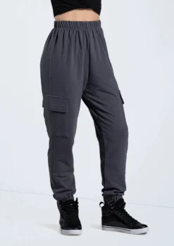 Weissman French Terry Cargo Pants -Dance Clothing Store AH12728 gray 047 24487.1678890683