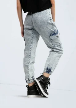 Weissman Denim Cargo Pocket Joggers -Dance Clothing Store AH13168 acidwash 1849 30801.1674261650