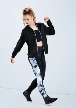 Weissman Zip-Front Track Jacket -Dance Clothing Store AH3319 black PL11941 white 551 23746.1698840275
