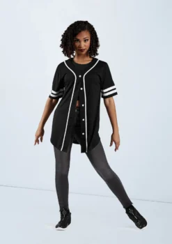 Weissman Oversized Baseball Jersey -Dance Clothing Store AH9224 black AH11506 3007 68638.1698840280