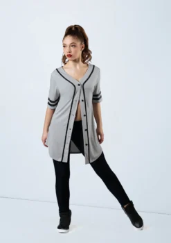 Weissman Oversized Baseball Jersey -Dance Clothing Store AH9224 softgray MT6789 black 880 64284.1678890723