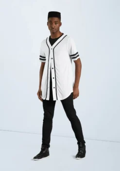 Weissman Oversized Baseball Jersey -Dance Clothing Store AH9224 white AH10781 black 4759 25575.1678890724