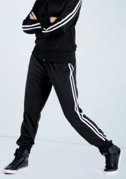 Weissman Side Stripe Track Pants -Dance Clothing Store AH9281 black 089 210903210354 15290.1678890729