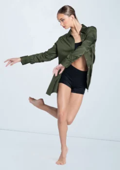 Weissman Solid Button Down Shirt -Dance Clothing Store AH9878 olive 199 17190.1678890736