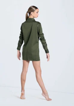 Weissman Solid Button Down Shirt -Dance Clothing Store AH9878 olive 205 96629.1678890736