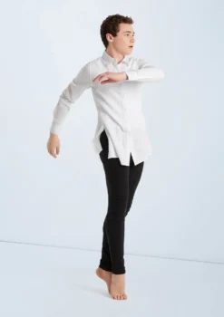 Weissman Solid Button Down Shirt -Dance Clothing Store AH9878 white 105035 20848.1678890736