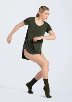 Weissman Oversized Favorite Tee Dress -Dance Clothing Store D10565 olive W775 olive 2616 10666.1678890769