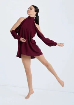 Weissman Open Sleeve Overdress -Dance Clothing Store D10759 blackcherry 107915 02610.1698840460