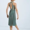 Weissman High Neck Halter Dress
