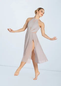 Weissman High Neck Halter Dress -Dance Clothing Store D11656 softgray 2946 18580.1678890832