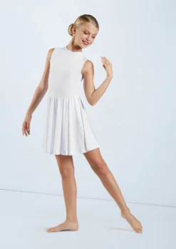 Weissman Keyhole Back Skater Dress -Dance Clothing Store D11782 WHITE 1125 38345.1678890837