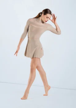 Weissman Matte Jersey Shift Dress -Dance Clothing Store D13032 latte 736 93556.1648857015