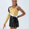 Weissman Colorblock Sequin Dress
