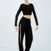 Weissman Knotted Back Crop Top