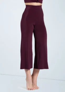 Weissman Matte Jersey Culottes -Dance Clothing Store MJ12791 raisin 206 64442.1678891071