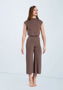 Weissman Matte Jersey Culottes -Dance Clothing Store MJ12797 mocha MJ12791 mocha 457 12386.1678891071