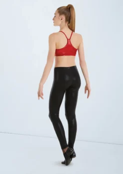 Weissman Metallic Racerback Bra Top -Dance Clothing Store ML2962 red 013 60593.1678891096