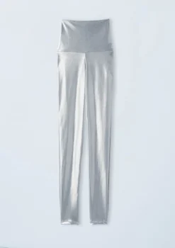 Weissman High Waist Metallic Leggings -Dance Clothing Store ML9062 silver OffFigure 1004 39244.1678891101