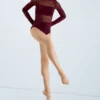Weissman Long Sleeve Backless Leotard