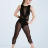 Weissman Sleeveless Illusion Leotard