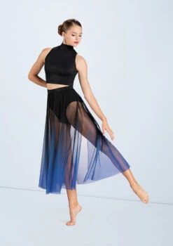 Weissman Ombre Mesh Maxi Skirt 8 Weissman Ombre Mesh Maxi Skirt -Dance Clothing Store MT6707 black S12372 royal 12917 22824.1678891465