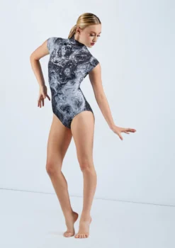 Weissman Printed Cap Sleeve Leotard -Dance Clothing Store PL11863 softgray 11308 97529.1678891391