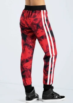 Weissman Graphic Print Track Pants -Dance Clothing Store PL13135 red 16616 18428.1698450493