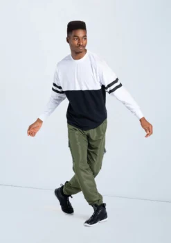 Weissman Boys Cargo Joggers -Dance Clothing Store PT10418 white AH12620 olive 297 10912.1678890677