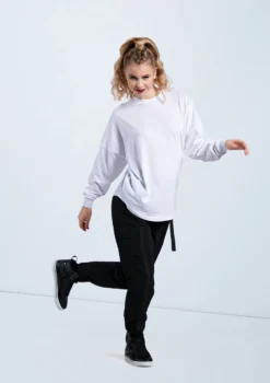 Weissman Long Sleeve Tee -Dance Clothing Store PT12725 white AH12406 black 681 19938.1678891430