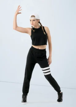 Weissman Sleeveless Crop Top -Dance Clothing Store PT7687 black AH9836 black 2394 78790.1698450570