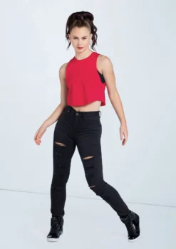 Weissman Sleeveless Crop Top