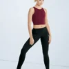 Weissman Cotton High Neck Crop Top