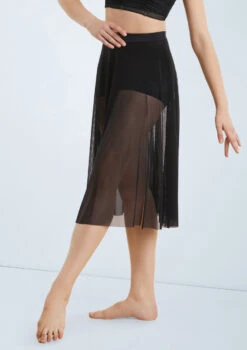 Weissman Midi Length Mesh Skirt 13 Weissman Midi Length Mesh Skirt -Dance Clothing Store S9768 black 009 82621.1698840527