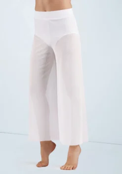 Weissman Mesh Culotte Pants -Dance Clothing Store SM11441 white 11086 92945.1678891641