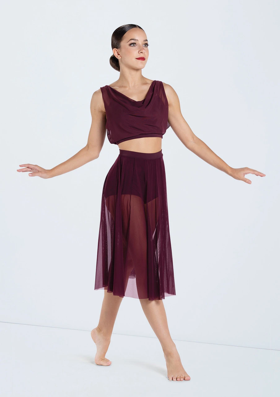 Weissman Midi Length Mesh Skirt 3 Weissman Midi Length Mesh Skirt - Image 3