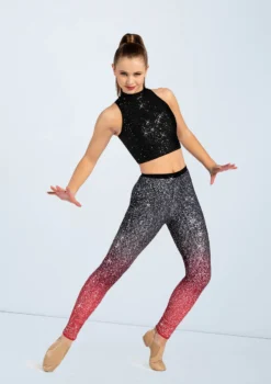 Weissman Sequin Sleeveless Crop Top