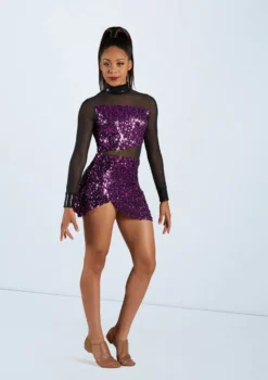Weissman Ultra Sparkle Wrap Front Dress