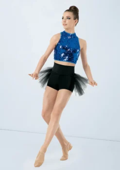 Weissman Ultra Sparkle Crop Top -Dance Clothing Store SQ8078 royal MT8186 black 0659 23842.1678891784