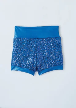 Weissman High Waist Sequin Shorts -Dance Clothing Store SQ8252 royal 0046 48309.1678891789